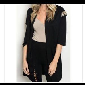 Blazer with gold studs